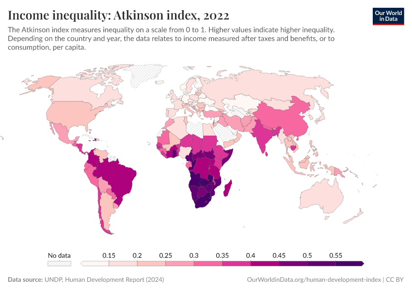 A thumbnail of the "Income inequality: Atkinson index" chart