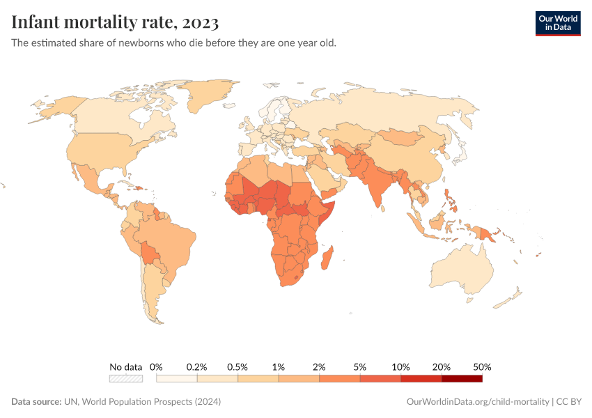 A thumbnail of the "Infant mortality rate" chart