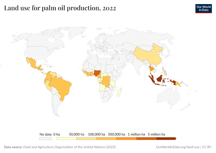 A thumbnail of the "Land use for palm oil production" chart