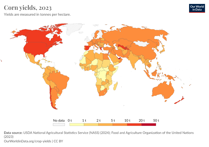 A thumbnail of the "Corn yields" chart