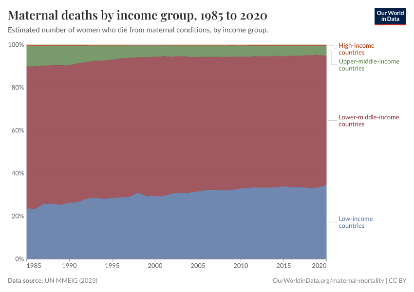 A thumbnail of the "Maternal deaths by income group" chart