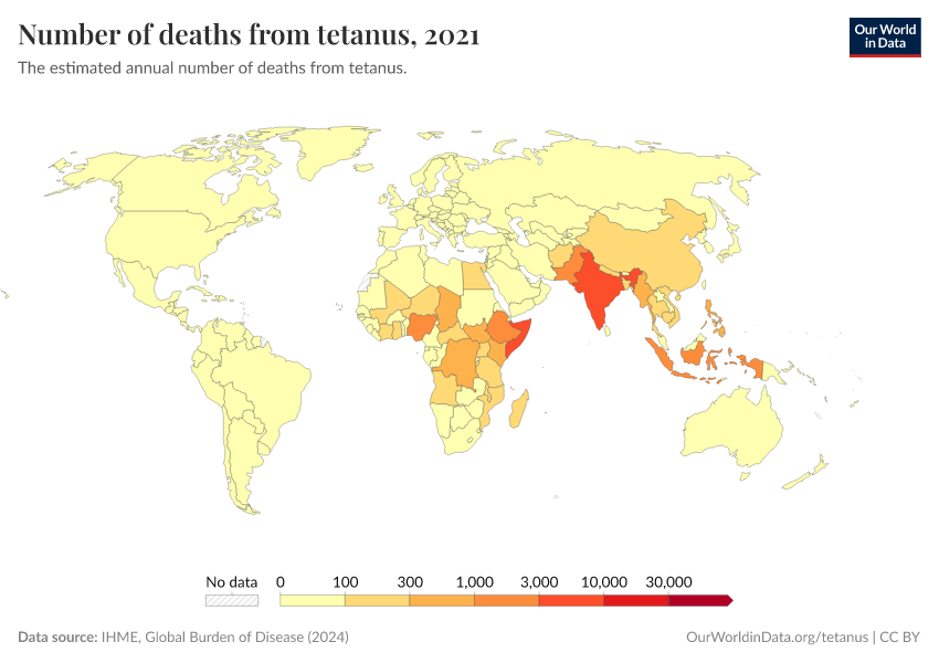 A thumbnail of the "Number of deaths from tetanus" chart