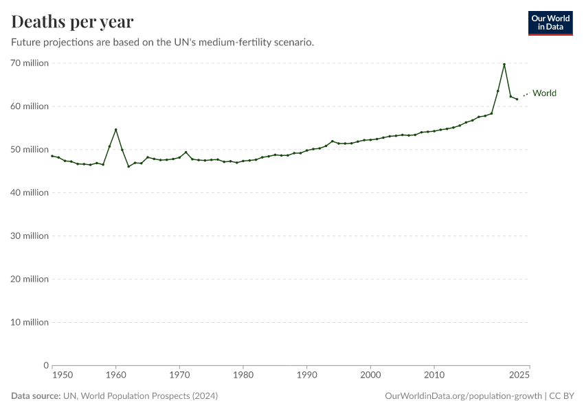 Deaths per year