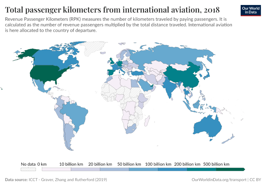 A thumbnail of the "Total passenger kilometers from international aviation" chart