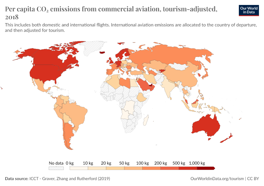 A thumbnail of the "Per capita CO₂ emissions from commercial aviation, tourism-adjusted" chart