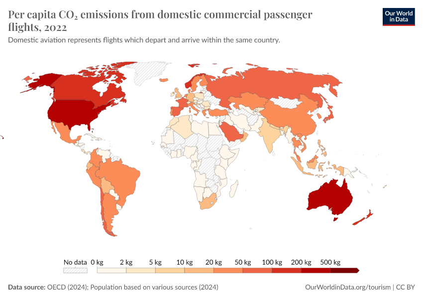 A thumbnail of the "Per capita  CO₂ emissions from domestic commercial passenger flights" chart