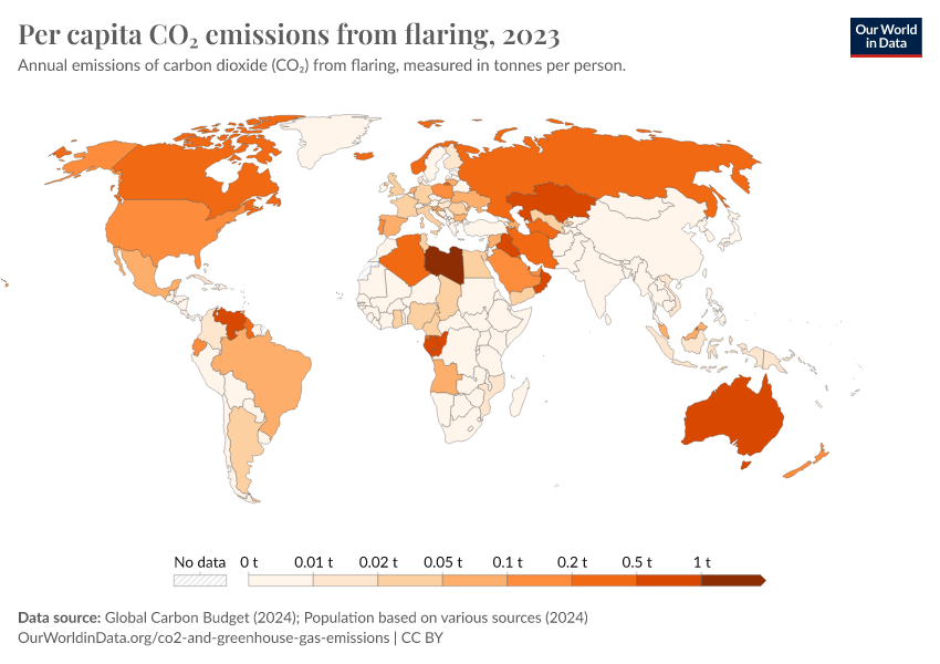 A thumbnail of the "Per capita CO₂ emissions from flaring" chart