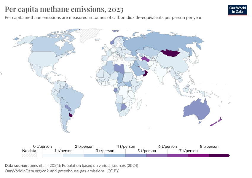 A thumbnail of the "Per capita methane emissions" chart