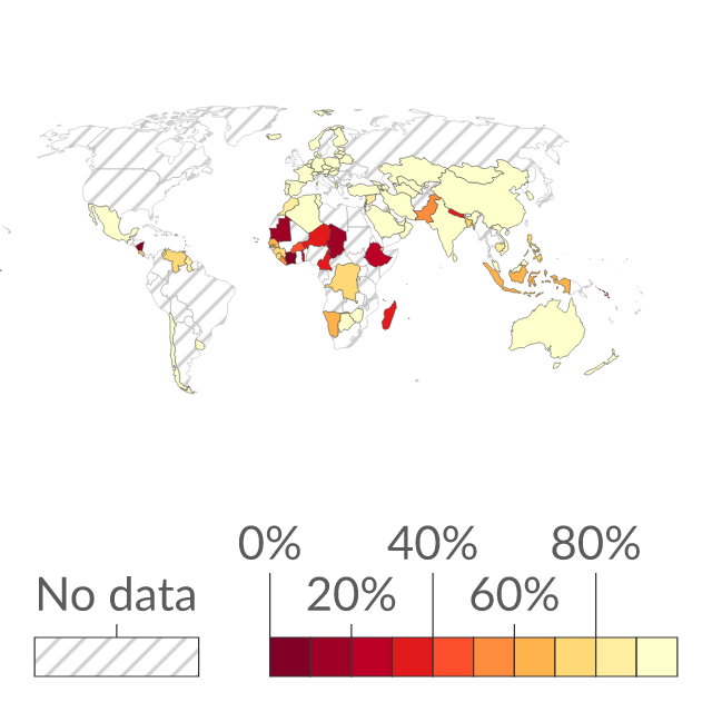 Data visualization: Share of primary schools with toilets