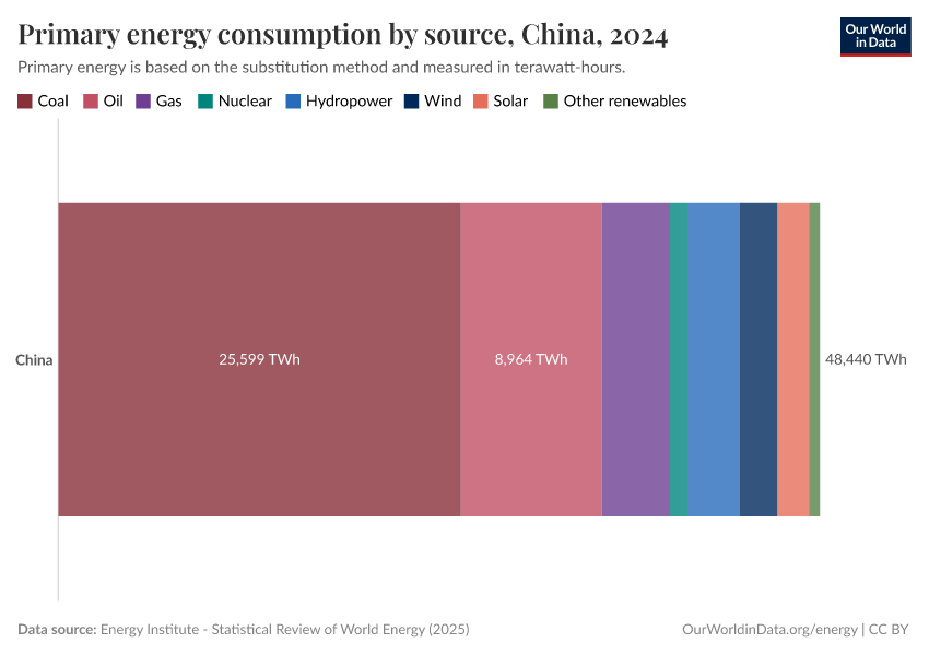 Primary energy consumption by source