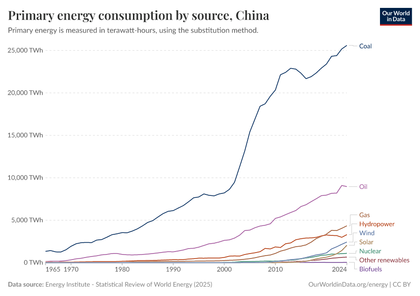 Primary energy consumption by source