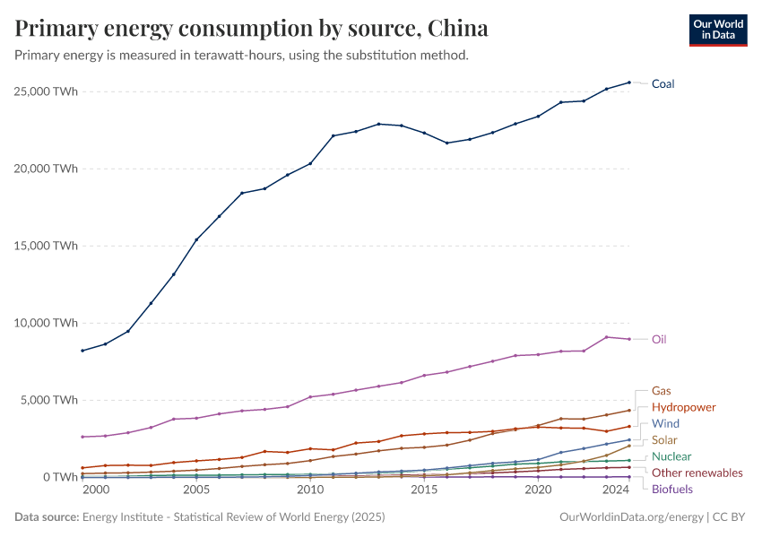 Primary energy consumption by source