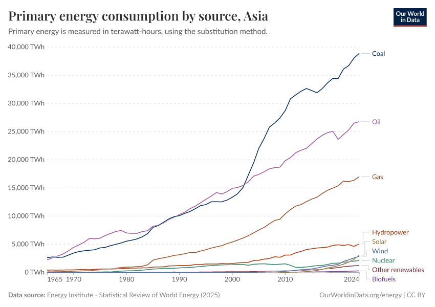 Primary energy consumption by source