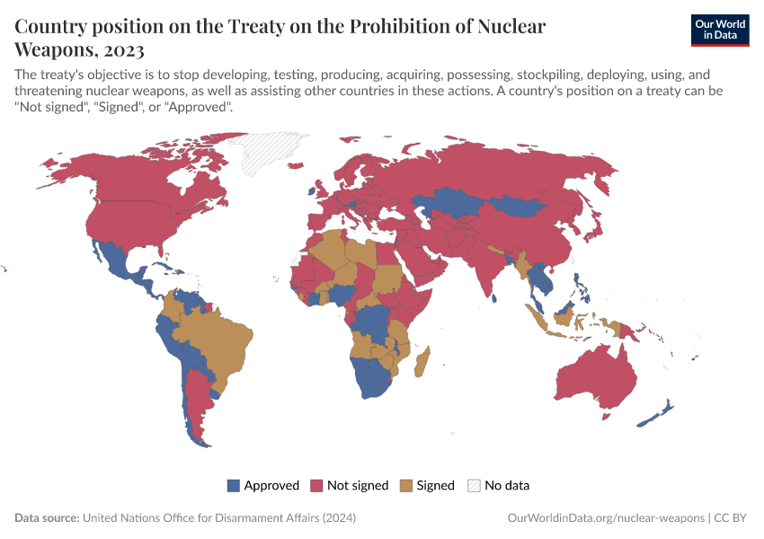 A thumbnail of the "Country position on the Treaty on the Prohibition of Nuclear Weapons" chart