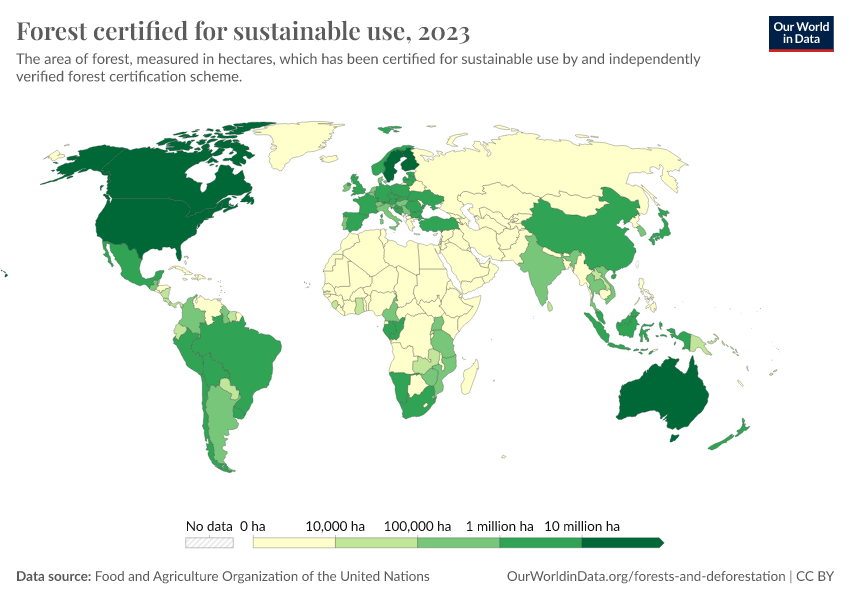 A thumbnail of the "Forest certified for sustainable use" chart