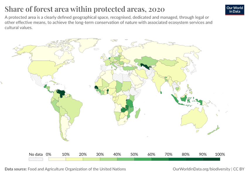 A thumbnail of the "Share of forest area within protected areas" chart