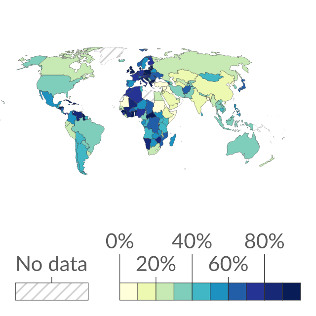 Data visualization: Share of freshwater Key Biodiversity Areas that are protected