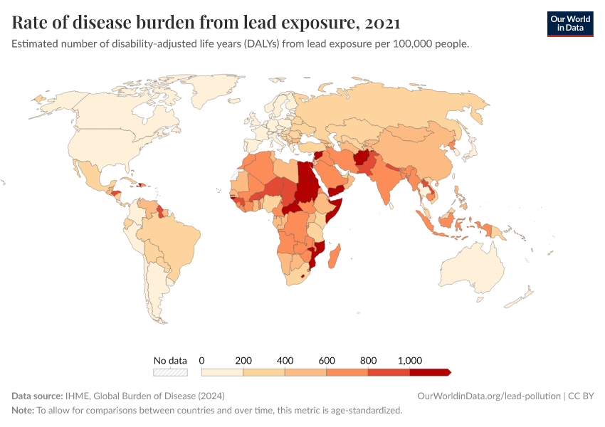 A thumbnail of the "Rate of disease burden from lead exposure" chart