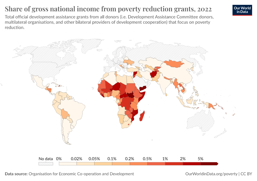 A thumbnail of the "Share of gross national income from poverty reduction grants" chart