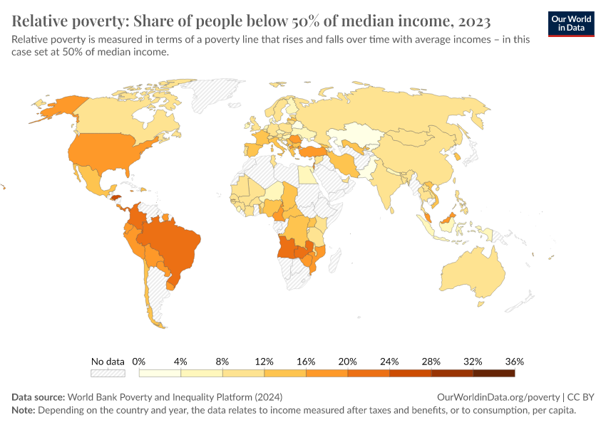 A thumbnail of the "Relative poverty: Share of people below 50% of median income" chart