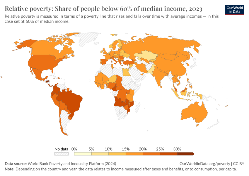 A thumbnail of the "Relative poverty: Share of people below 60% of median income" chart