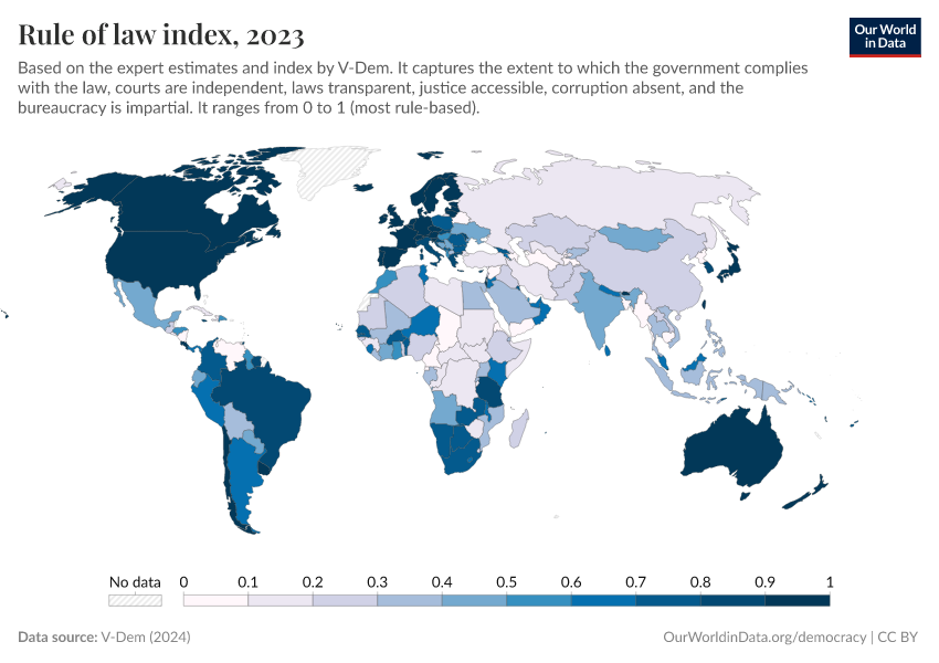 A thumbnail of the "Rule of law index" chart