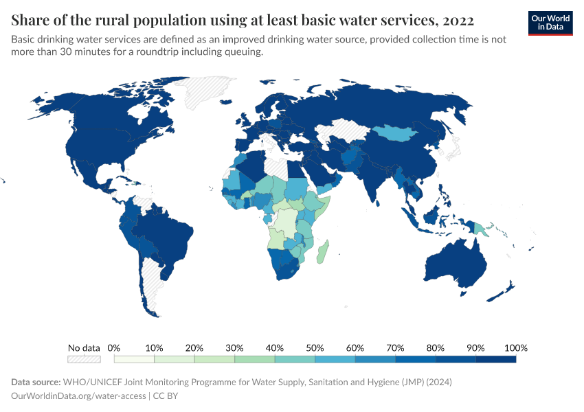 A thumbnail of the "Share of the rural population using at least basic water services" chart