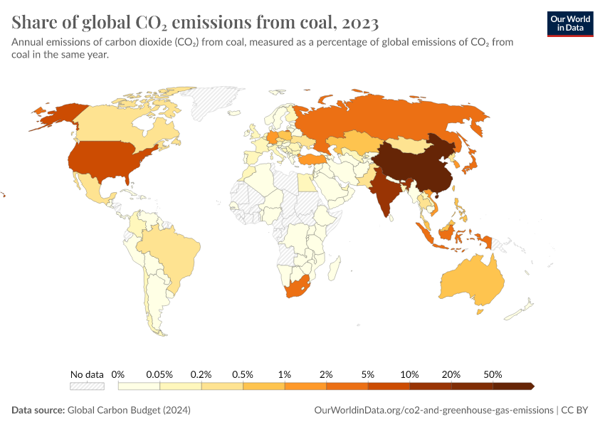 A thumbnail of the "Share of global CO₂ emissions from coal" chart