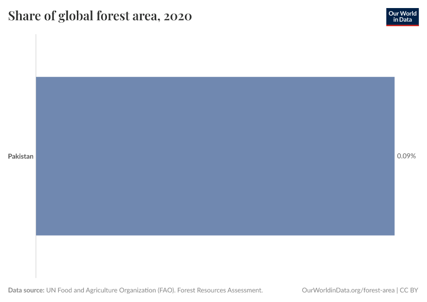 Share of global forest area