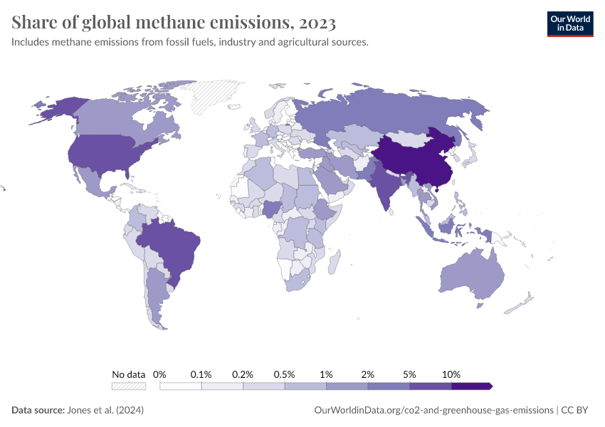 A thumbnail of the "Share of global methane emissions" chart