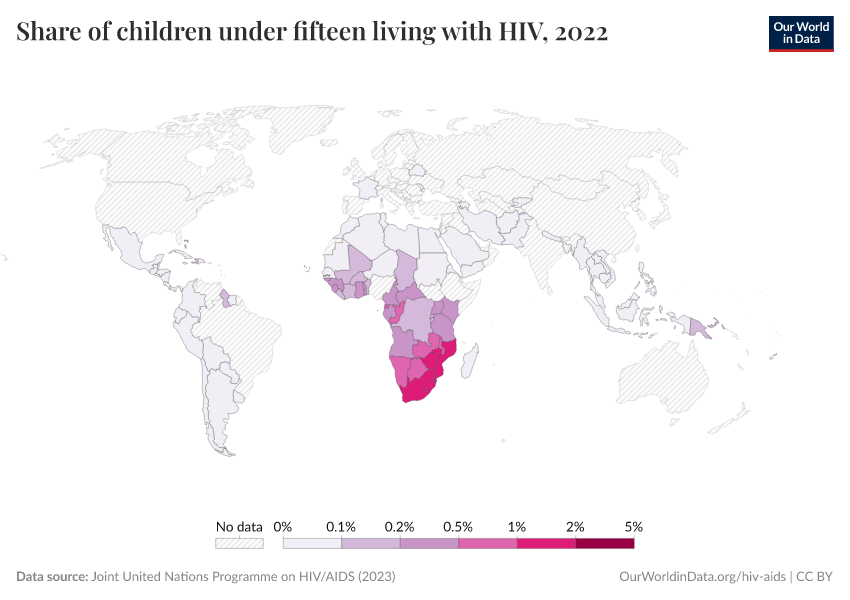 A thumbnail of the "Children newly infected with HIV" chart