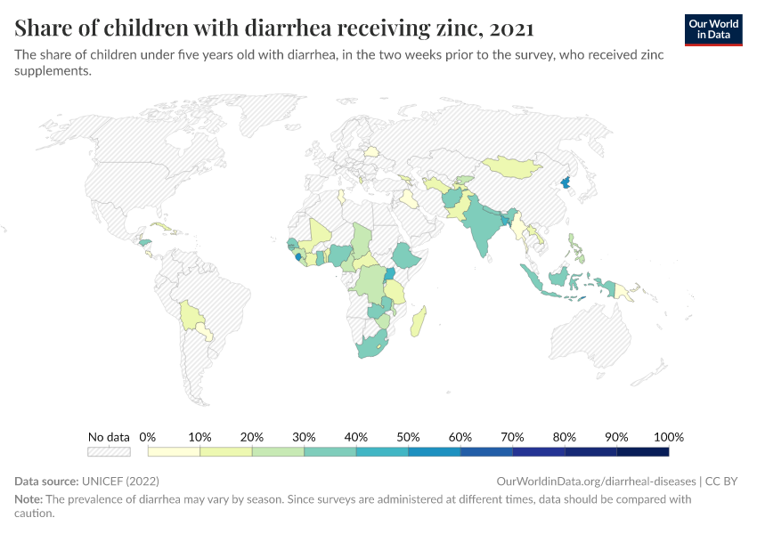 A thumbnail of the "Share of children with diarrhea receiving zinc" chart