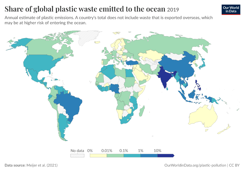 Source Of Water Pollution Chart Plastic Pollution Our World In Data