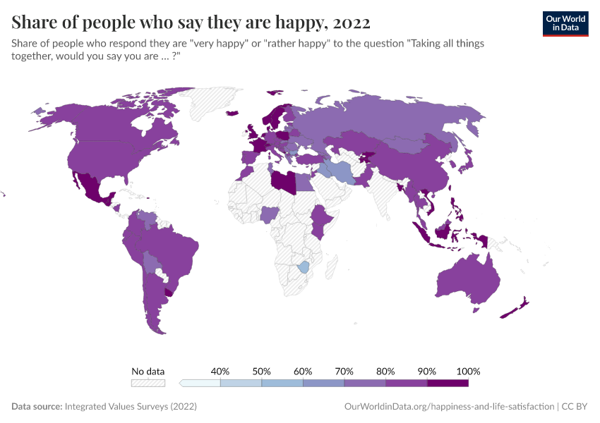 A thumbnail of the "Share of people who say they are happy" chart