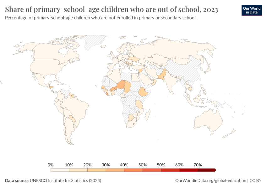 A thumbnail of the "Share of primary-school-age children who are out of school" chart