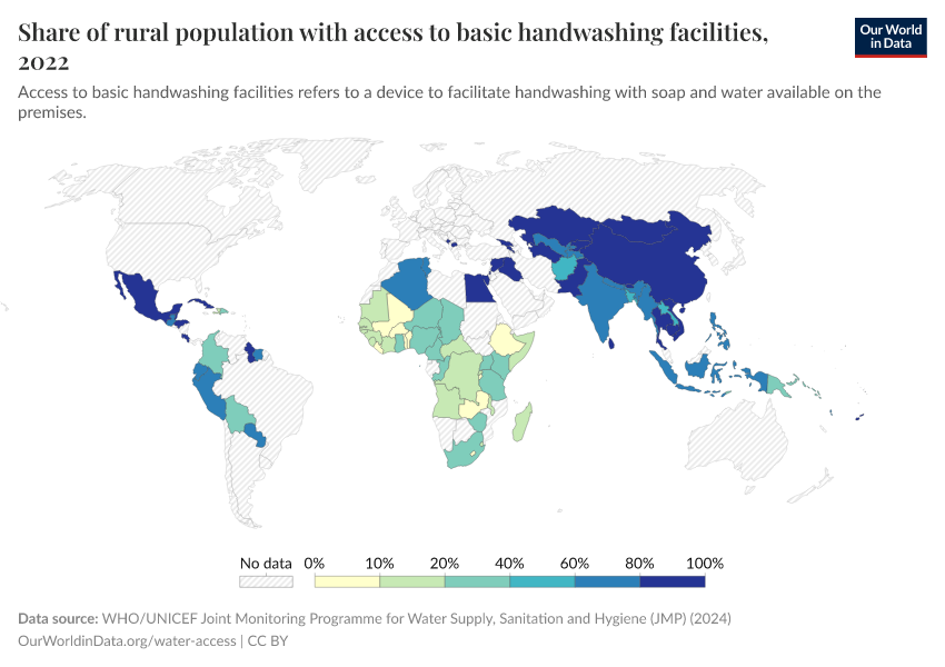 A thumbnail of the "Share of rural population with access to basic handwashing facilities" chart