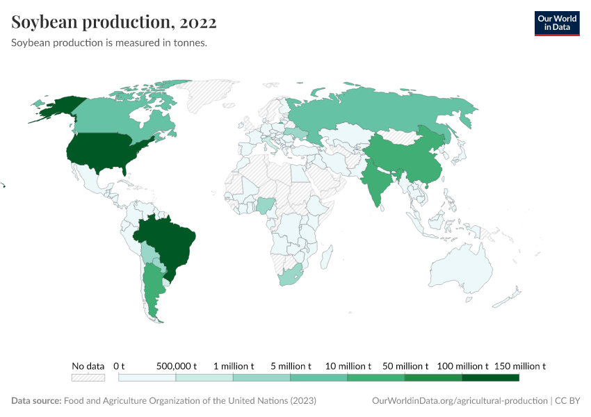 A thumbnail of the "Soybean production" chart