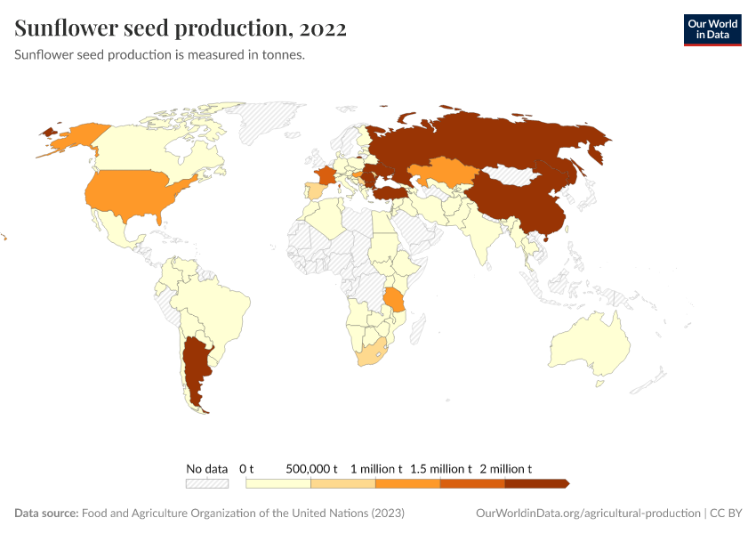 A thumbnail of the "Sunflower seed production" chart