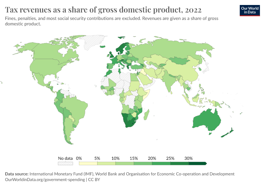 A thumbnail of the "Tax revenues as a share of gross domestic product" chart