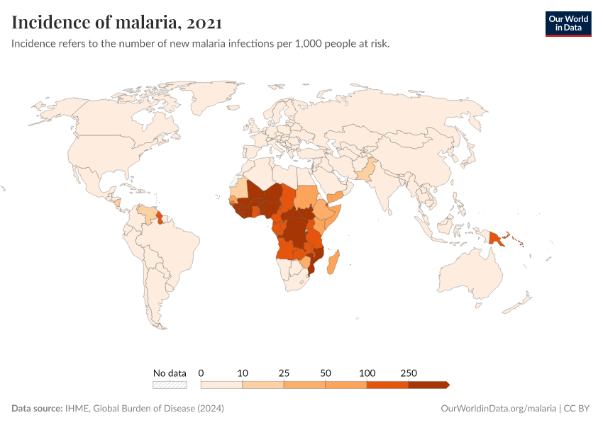 A thumbnail of the "Incidence of malaria" chart