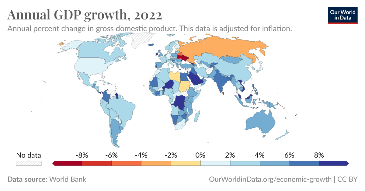 Annual GDP growth - Our World in Data