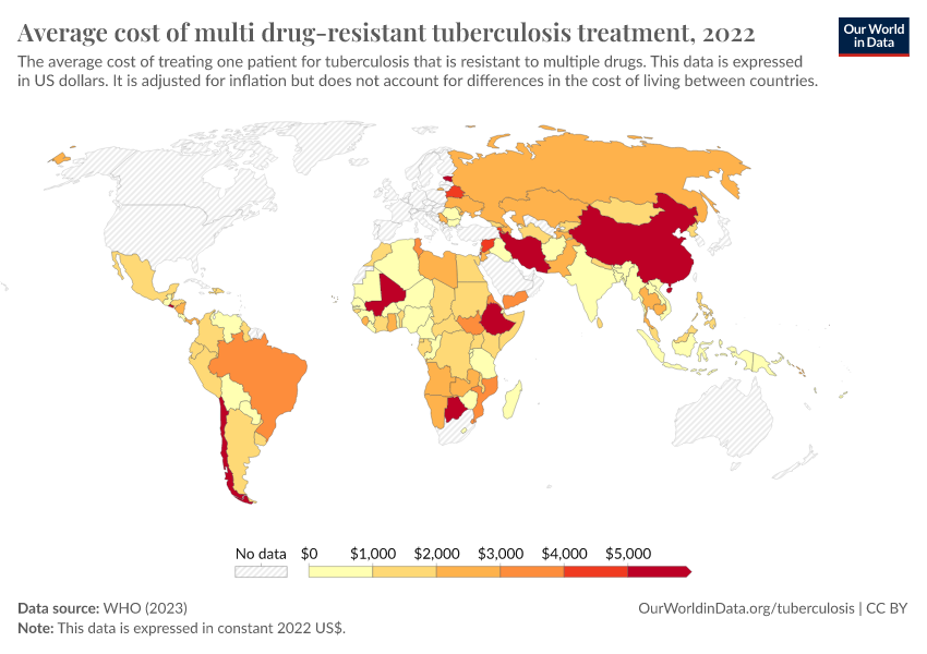 Average Cost Of Multi Drug Resistant Tuberculosis Treatment Our World   Average Cost Of Tuberculosis Treatment Multi Drug Resistant 