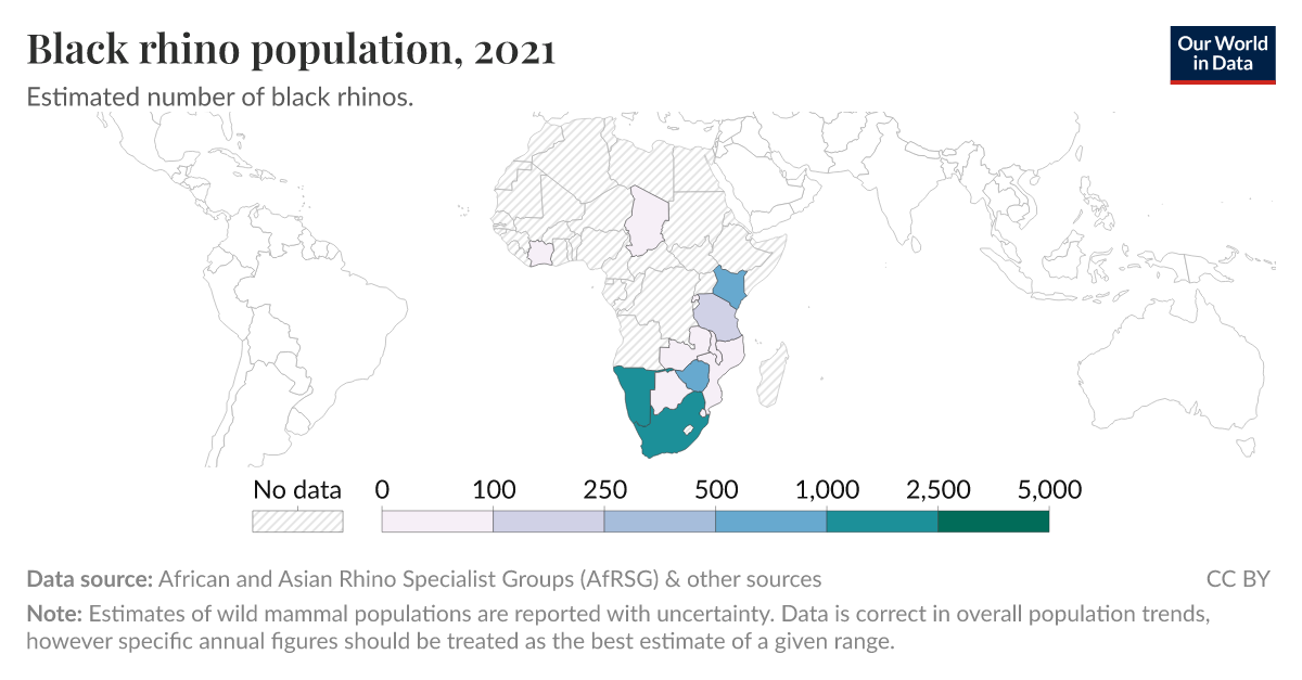 Black rhino population Our World in Data