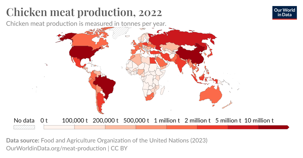 Chicken Meat Production - Our World In Data