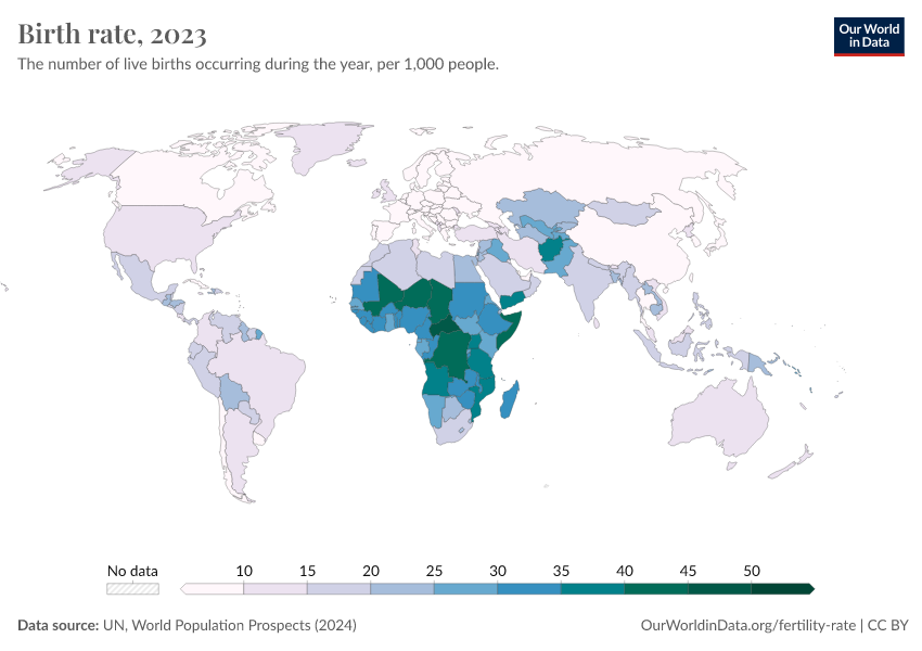 Birth Rate - Our World In Data