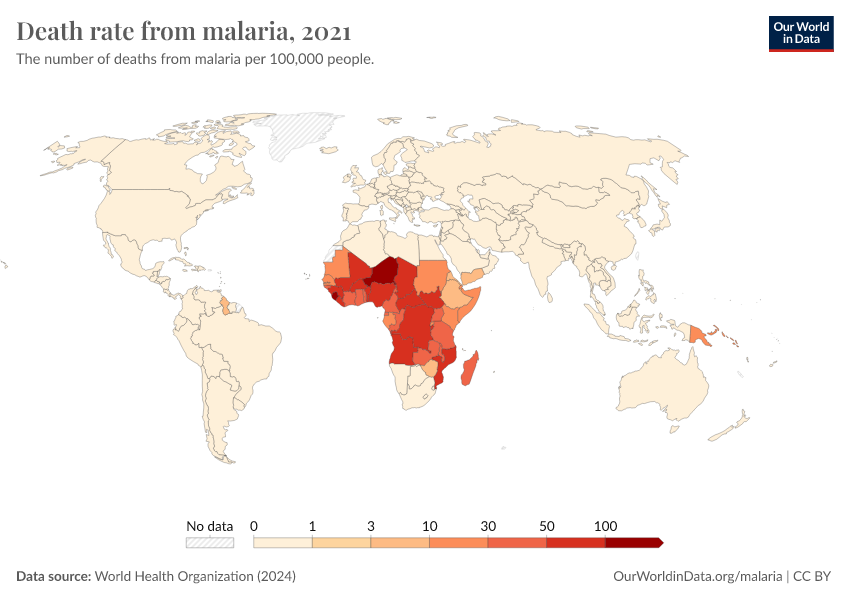 Death Rate From Malaria - Our World In Data