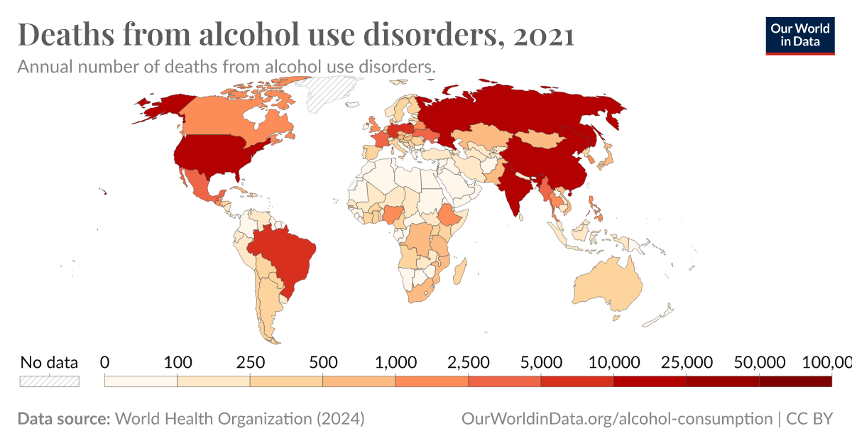 Deaths from alcohol use disorders Our World in Data