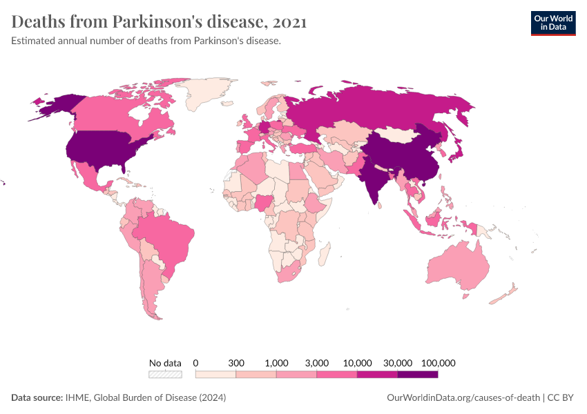 Deaths From Parkinson S Disease Our World In Data   Deaths From Parkinsons Disease 