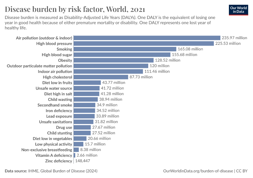 Disease Burden By Risk Factor - Our World In Data