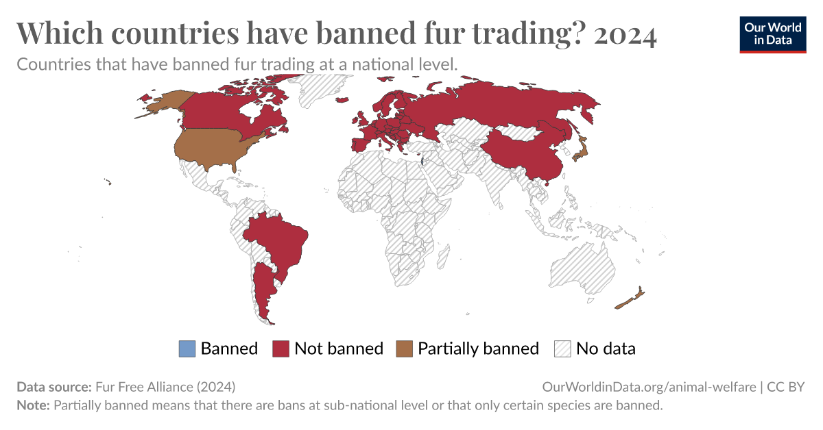 Which countries have banned fur trading Our World in Data